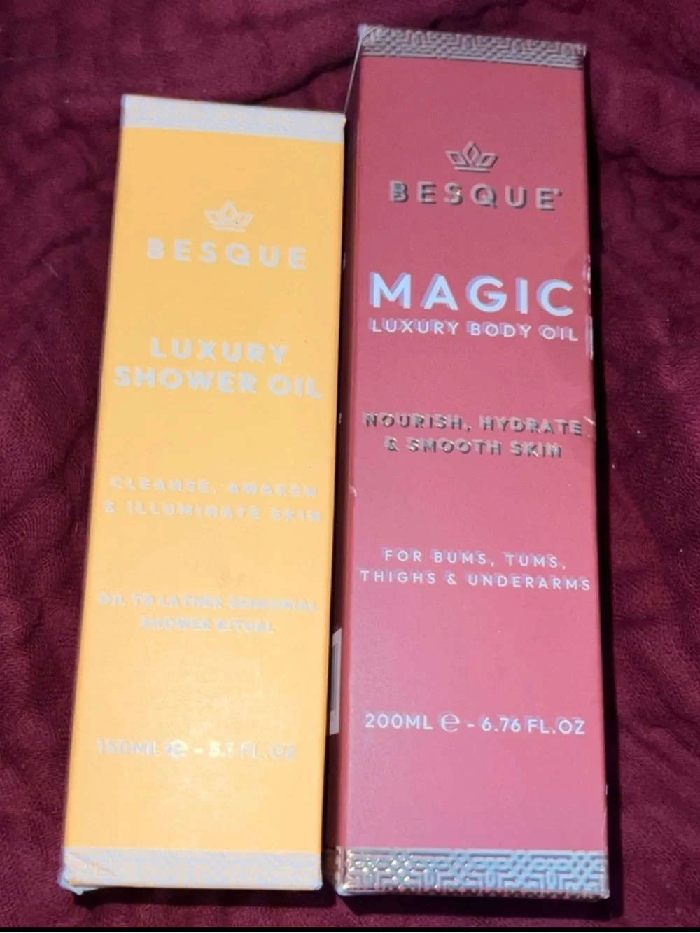 BUNDLE OF NIB *AUTHENTIC* BESQUE MAGIC LUXURY BODY OILS//SHOWER OIL & BODY OIL